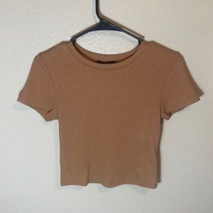 FOREVER 21, tan colored ribbed T-shirt
